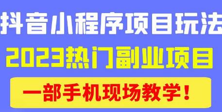 抖音小程序9.0新技巧,2023热门副业项目,动动手指轻松变现-无痕资源库