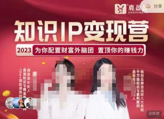 鹿盈盈-知识IP变现实操营，​普通人可复制的知识产品落地实操课，​带你打通知识IP变现底层逻辑-无痕资源库