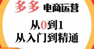 嗝姐小乔·23年系列课:多多运营从0到1，​掌握电商运营技巧，学会合理运营链接，活动、推广等流程-无痕资源库