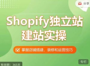 Shopify独立站建站实操课，从0-1手把手教你搭建一个高质量的独立站-无痕资源库