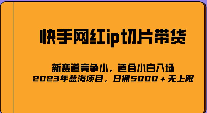 2023爆火的快手网红IP切片，号称日佣5000＋的蓝海项目，二驴的独家授权-无痕资源库