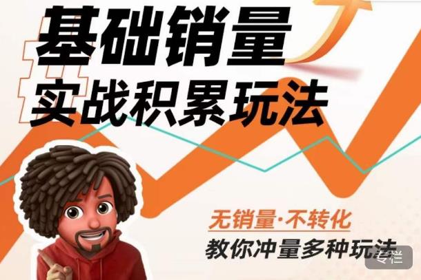 内功丨淘系基础销量实战积累玩法，无销量·不转化，教你冲量多种玩法-无痕资源库