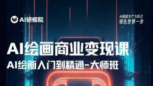 AI绘画商业研修班训练营，从入门到精通，熟练使用AI工具到将AI绘画技术应用到各类商业场景的变现课-无痕资源库