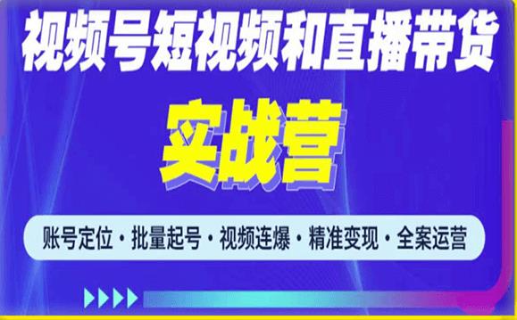 2023最新微信视频号引流和变现全套运营实战课程，小白也能玩转视频号短视频和直播运营-无痕资源库