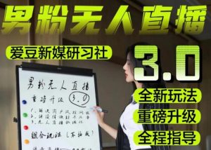 【无人直播3.0】零基础玩转男粉快手无人直播日产1000+，稳狠猛，2023男粉落地项目实操教程【仅揭秘】-无痕资源库
