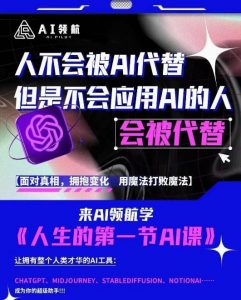 AI领航-人生第一节AI课，拉开你与普通工作者的距离！30位AI领域极客，汇集1000小时Al心得-无痕资源库