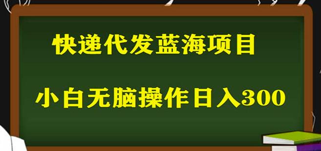 2023最新蓝海快递代发项目，小白零成本照抄也能日入300+-无痕资源库