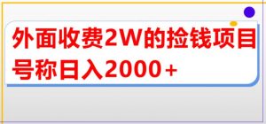 外面收费2w的直播买货捡钱项目，号称单场直播撸2000+【详细玩法教程】-无痕资源库