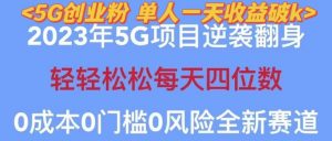 2023年最新自动裂变5g创业粉项目，日进斗金，单天引流100+秒返号卡渠道+引流方法+变现话术【揭秘】-无痕资源库