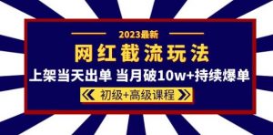 2023网红·同款截流玩法【初级+高级课程】上架当天出单当月破10w+持续爆单-无痕资源库