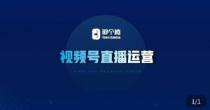 那个腾·视频号直播运营，​视频号直播推流逻辑/流量渠道解析/直播起号攻略/直播实操技巧-无痕资源库