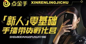 2023点金手·新人零基础手播带货孵化营：账号运营篇+主播话术篇+数据流量篇等-无痕资源库