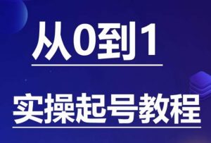 石野·小白起号实操教程，​掌握各种起号的玩法技术，了解流量的核心-无痕资源库