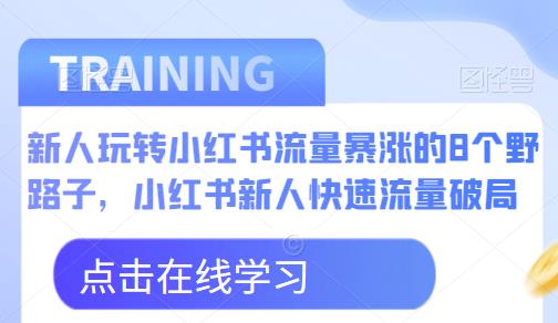 新人玩转小红书流量暴涨的8个野路子，小红书新人快速流量破局-无痕资源库