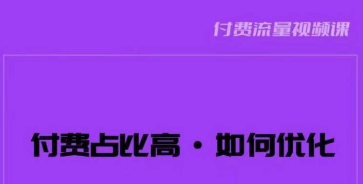 波波-付费占比高，如何优化？只讲方法，不说废话，高效解决问题！-无痕资源库