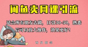 外面这份课卖698，闲鱼卖网课引流创业粉，新手也可日引50+流量【揭秘】-无痕资源库