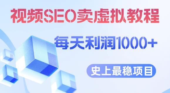 视频SEO出售虚拟产品每天稳定2-5单利润1000+史上最稳定私域变现项目【揭秘】-无痕资源库