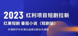 2023红利项目短剧拉新,听潮阁学社月入过万红果短剧番茄小说CPA拉新项目教程【揭秘】-无痕资源库