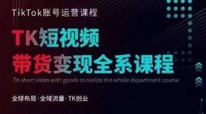 Tiktok运营线上训练营，引流爆单，急速涨粉，Tiktok短视频玩法大揭秘-无痕资源库