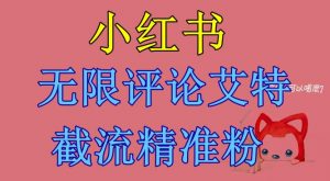 小红书无限评论艾特截流精准粉（软件+教程）-无痕资源库