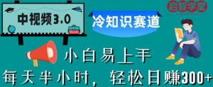 中视频3.0.冷知识赛道：每天半小时，轻松日赚300+【揭秘】-无痕资源库