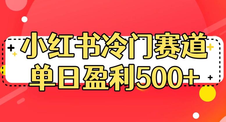 小红书冷门赛道，单日盈利500+【揭秘】-无痕资源库
