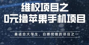 维权项目之0元撸苹果手机项目，最适合大学生、白嫖党做的项目之一【揭秘】-无痕资源库