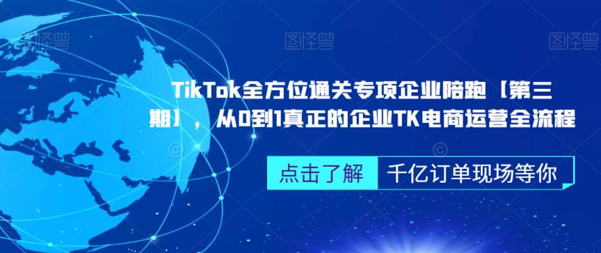 ‎TikTok全方位通关专项企业陪跑【第三期】，从0到1真正的企业TK电商运营全流程-无痕资源库