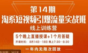 南掌柜·淘系短视频引爆流量实战班，​短视频是一个没有天花板的流量入口-无痕资源库