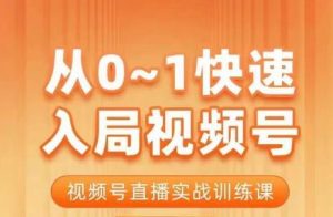 陈厂长·从0-1快速入局视频号课程，视频号直播实战训练课-无痕资源库