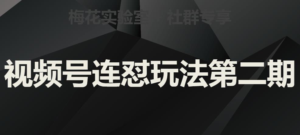 梅花实验室社群视频号连怼玩法第二期，实操讲解全部过程-无痕资源库