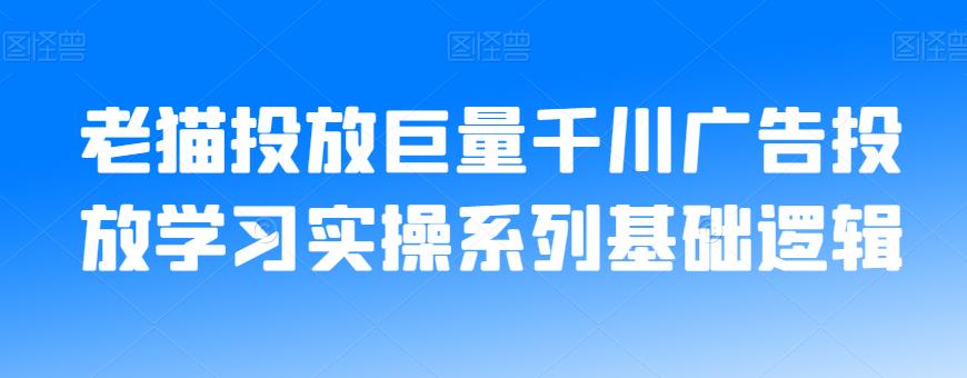 老猫投放巨量千川广告投放学习实操系列基础逻辑-无痕资源库