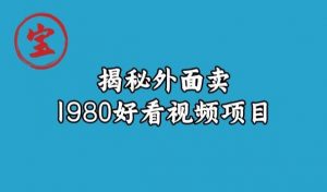 宝哥揭秘外面卖1980好看视频项目,投入时间少,操作难度低-无痕资源库