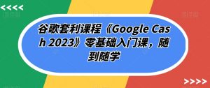 谷歌套利课程《Google Cash 2023》零基础入门课，随到随学-无痕资源库