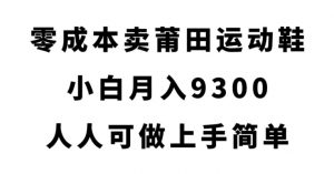 零成本卖莆田运动鞋，小白月入9300，人人可做上手简单【揭秘】-无痕资源库