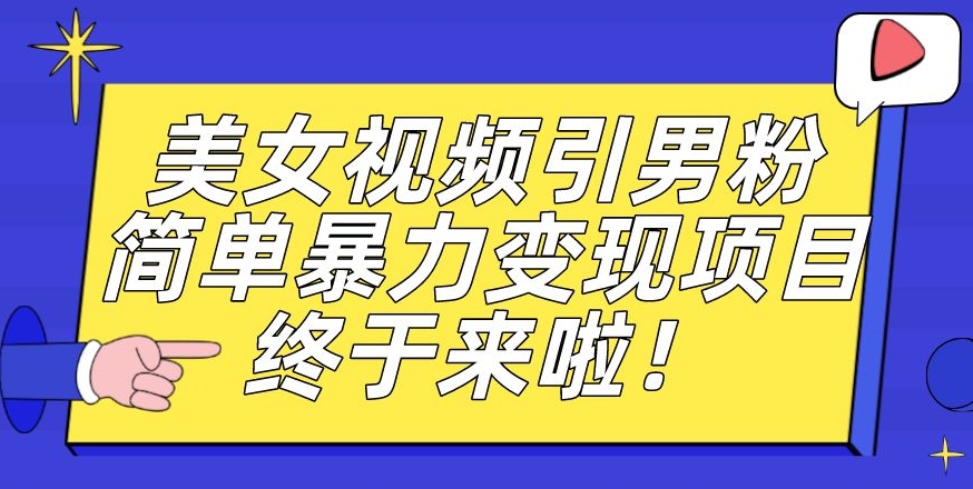 价值3980的男粉暴力引流变现项目,一部手机简单操作,新手小白轻松上手,每日收益500+【揭秘】-无痕资源库