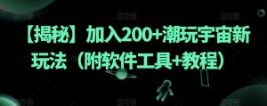 【揭秘】加入200+潮玩宇宙新玩法（附软件工具+教程）-无痕资源库