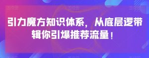 引力魔方知识体系，从底层逻‮带辑‬你引爆‮荐推‬流量！-无痕资源库