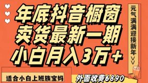 外面收费6890元年底抖音橱窗卖货最新一期，小白月入3万，适合小白上班族宝妈【揭秘】-无痕资源库