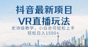 抖音最新VR直播玩法,史诗级教学,小白也可轻松上手轻松日入1500+【揭秘】-无痕资源库