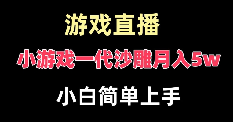 玩小游戏一代沙雕月入5w，爆裂变现，快速拿结果，高级保姆式教学【揭秘】-无痕资源库