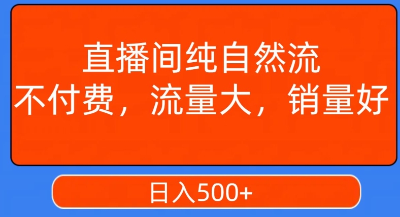 视频号直播间纯自然流，不付费，白嫖自然流，自然流量大，销售高，月入15000+【揭秘】-无痕资源库