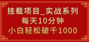 挂载项目，小白轻松破1000，每天10分钟，实战系列保姆级教程【揭秘】-无痕资源库