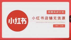 安琪-小红书店铺无货源实战,开店到售后全流程操作-无痕资源库