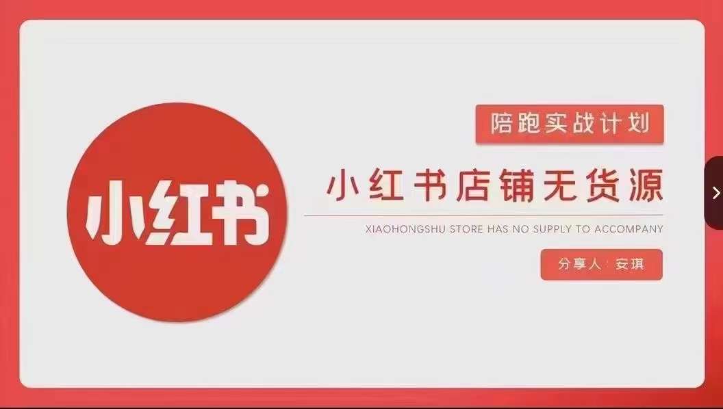 安琪-小红书店铺无货源实战，开店到售后全流程操作-无痕资源库