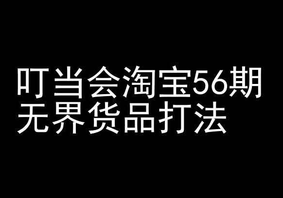叮当会淘宝56期：无界货品打法-淘宝开店教程-无痕资源库