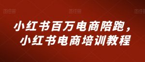 小红书百万电商陪跑，小红书电商培训教程-无痕资源库