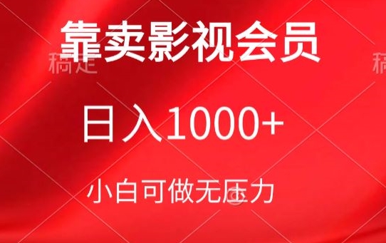 靠卖影视会员，日入1000+，落地保姆级教程，新手可学【揭秘】-无痕资源库