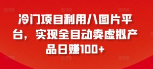 冷门项目利用八图片平台，实现全目动卖虚拟产品日赚100+【揭秘】-无痕资源库