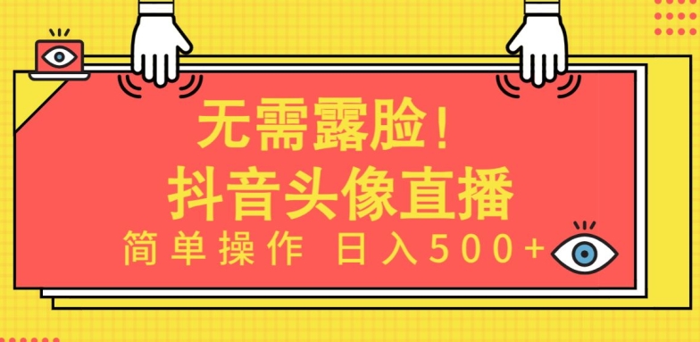 无需露脸，Ai头像直播项目，简单操作日入500+【揭秘】-无痕资源库
